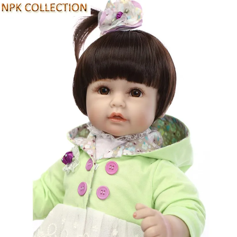 

NPKCOLLECTION 45CM Silicone Reborn Dolls Kids Playmate Gifts for Girls 18 Inch Real Dolls Reborn Baby Alive Soft Toys for Kids