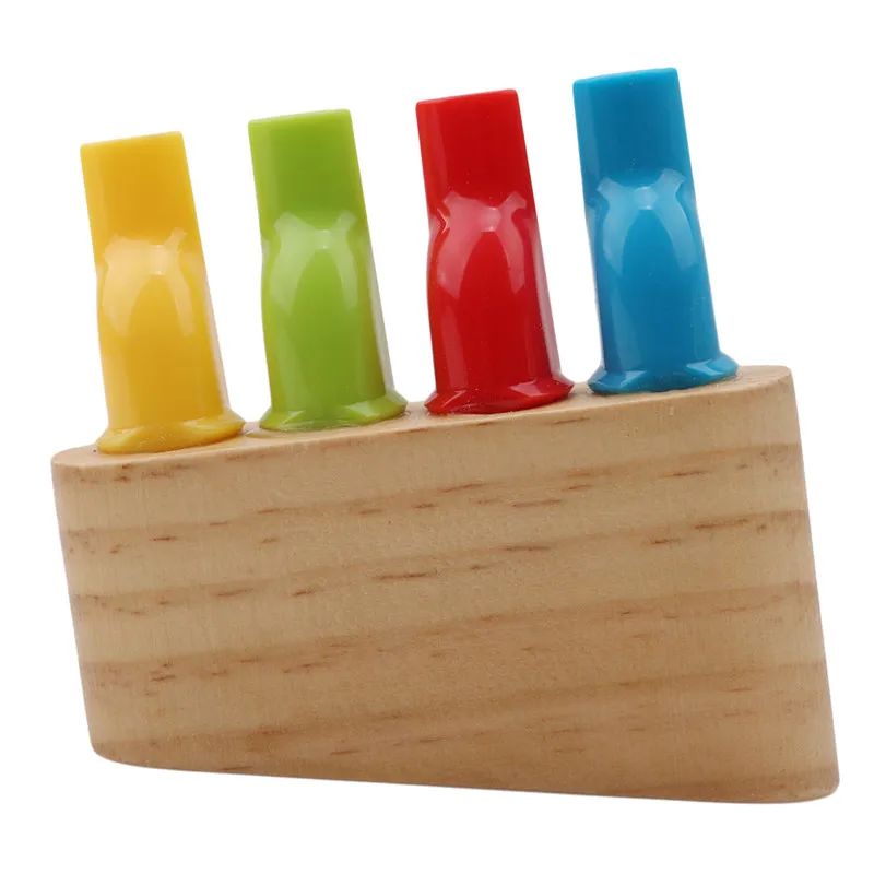 Высококачественные Детские деревянные игрушки радужные пантрубы свисток из дерева Птицы свистящий многоцветный младенческие музыкальные игрушки ранний Eduactional подарок