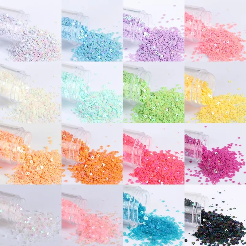 4000pcs 4mm Round Loose Sequins Paillettes Clothes Sewing Wedding DIY Craft