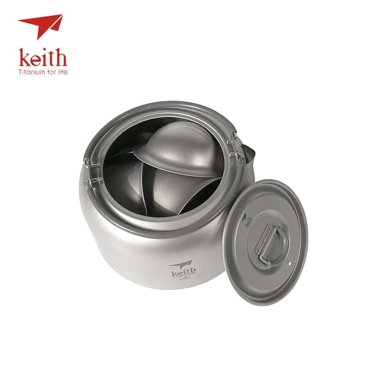 Keith titanio chino kongfu juego de té de lujo portátil taza acampar al aire libre senderismo Vasos y copas ultraligero sólo 570G ti3900
