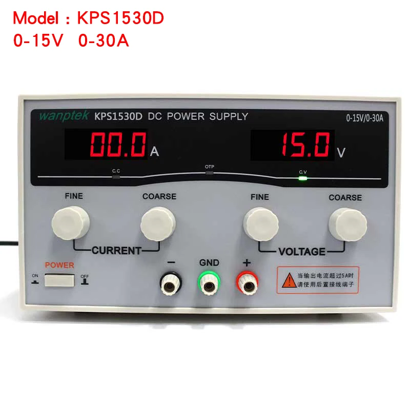 

High quality Wanptek KPS1530D High precision Adjustable Display DC power supply 15V/30A High Power Switching power supply