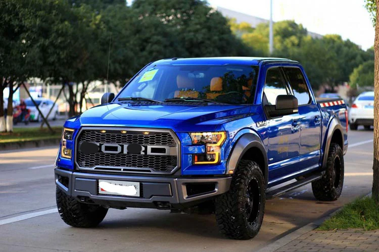 ABS передний бампер решетка Raptor решетка с светодиодный светильник для Ford F150