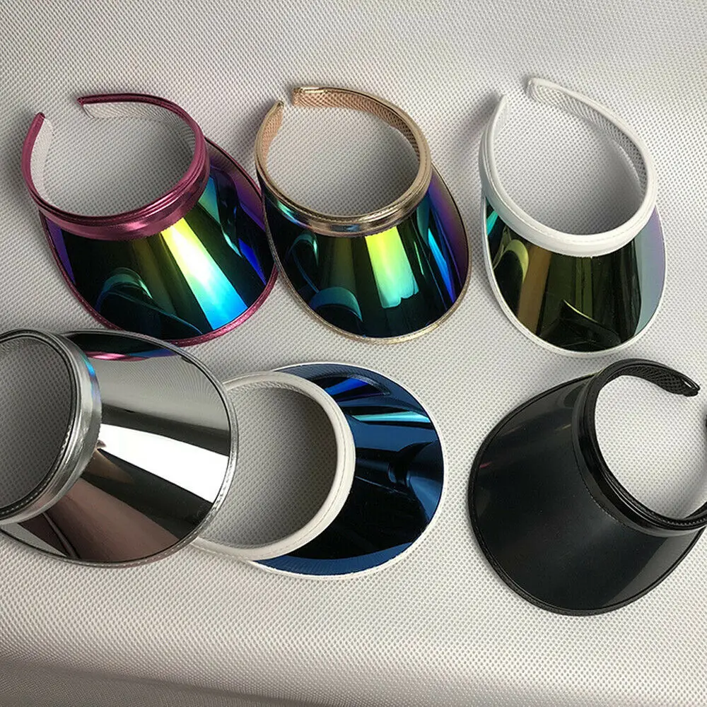 

Unisex New Women Men Sun Shade Visor Hat Anti-Uv Protection Cap Flexible Summer Outdoor Clear Plastic Sunscreen Caps