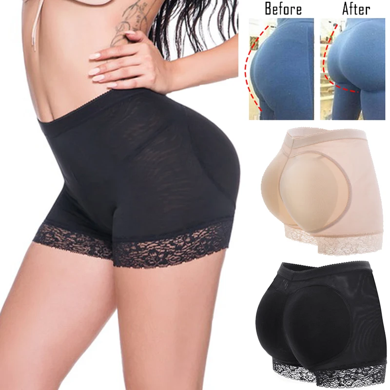 Women Booty Pads Panty Bum Butt Lifter Ass Big Control Panties Fake Hip