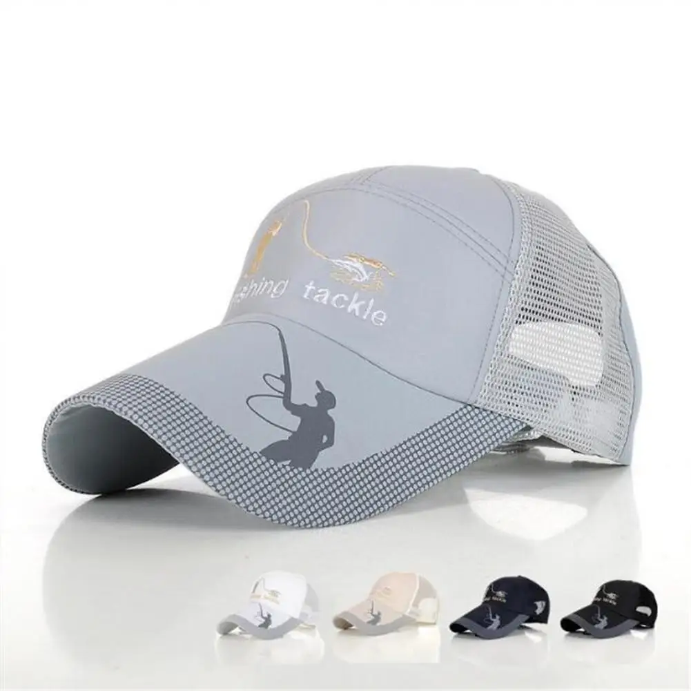 

men's fishing hat sun protection net cap visor hat