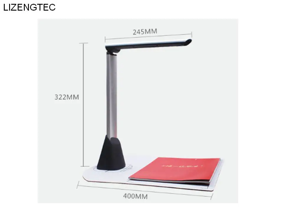 LIZENGTEC Visual Presenter A4 Folding High Speed OCR Visualize Scanner 5MP USB Image Book Document New Design