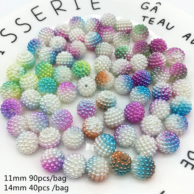 Meideheng Mermaid color ABS Round Imitated Pearl Beads Supplies For Jewelry Making DIY Craft Accessories Fit Handmade | Украшения и