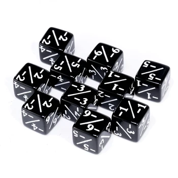 

10pcs/set Dice Counters Negative -1/-1 For Magic The Gathering MTG Games Interesting Dices Group Party Play Funny Game Dice Set