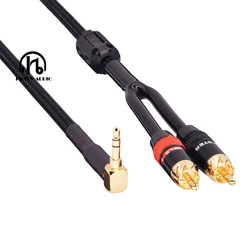 Premium HIFI 3.5mm to Dual RCA Audio Cable for 1m (Red)