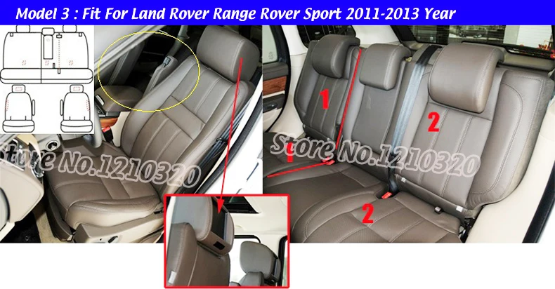 AUSFTORER покрытие из воловьей кожи для Land Rover Range Rover Sport чехлы на сиденья для автомобилей Кожаная подушка сиденья аксессуары 2006
