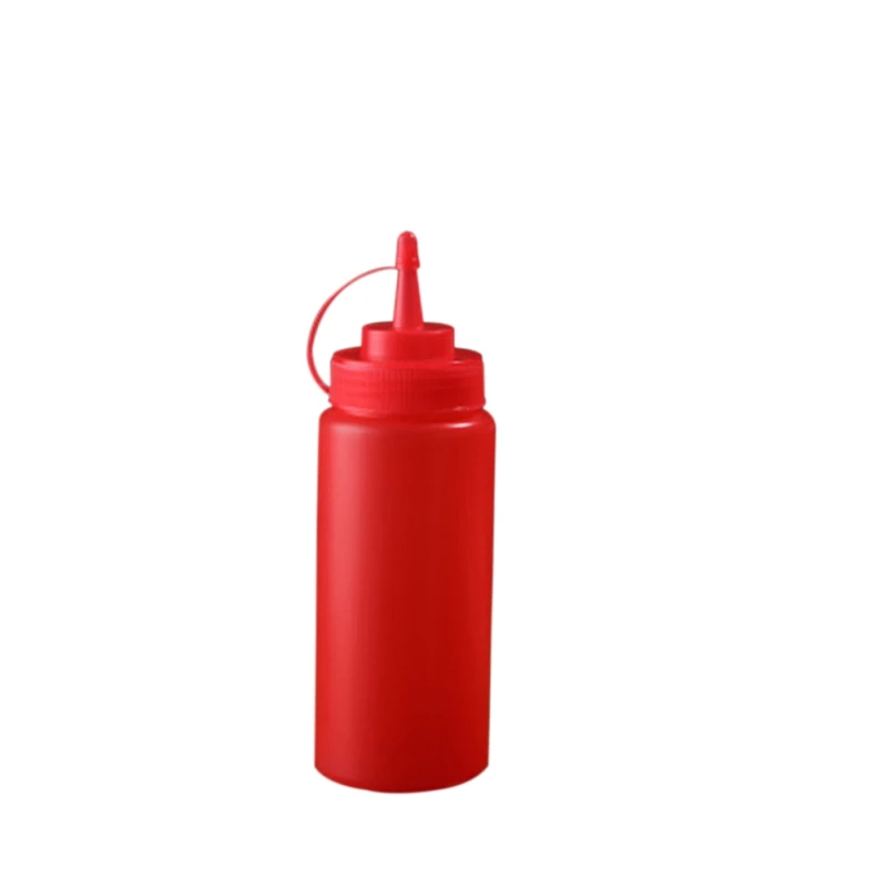 Kitchen Plastic Squeeze Bottle Condiment Dispenser For Sauce Vinegar Oil Ketchup Gravy Cruet Container Cooking Accessories - Цвет: 240ml