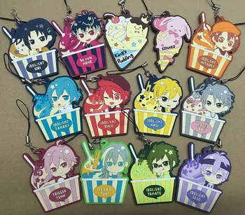

13pcs/lot Idolish7 Anime keychain Random Sent IZUMI IORI YAMATO NIKAIDO SOGO NAGI TAMAKI Gaku Rubber strap/mobile phone charms