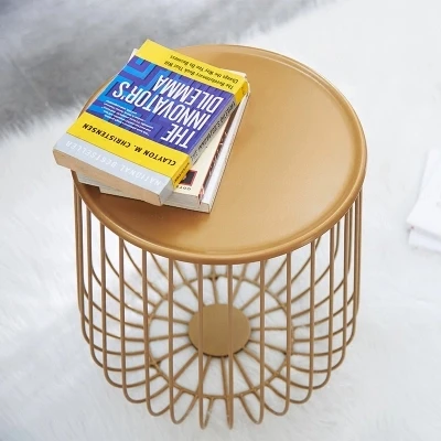 Модный скандинавский журнальный столик, маленькая квартира, гостиная, тыквенный журнальный столик, современный минималистичный столик - Цвет: gold Dia350x400H mm