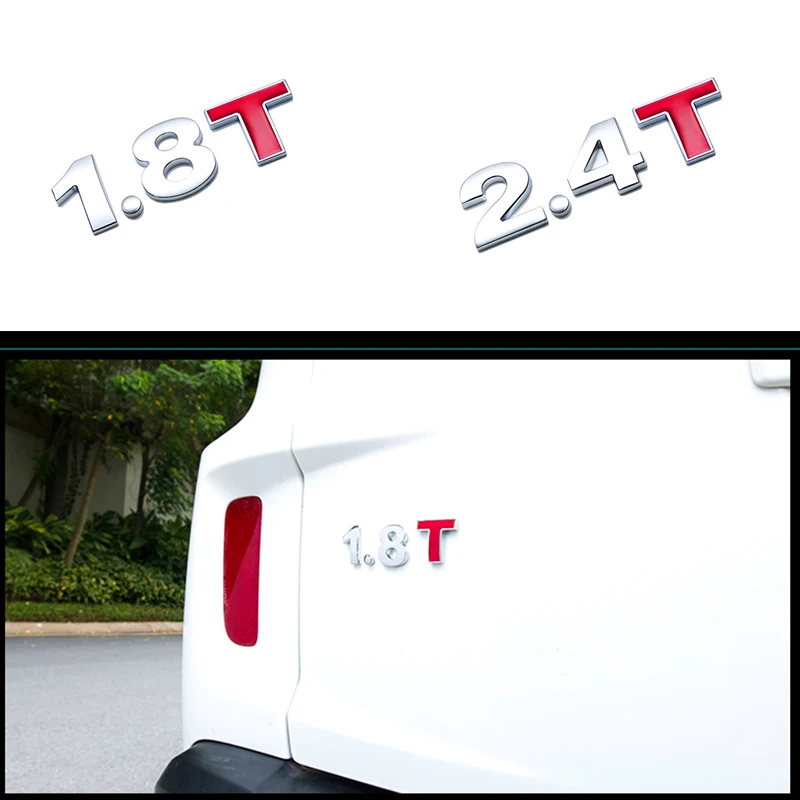 

Auto Accessories Metal 3D Sticker 1.4 1.5 1.6 1.8 2.0 2.2 2.4 2.5 2.8 3.0 T Decoration Badge Car Styling Rear Trunk Emblem Tail