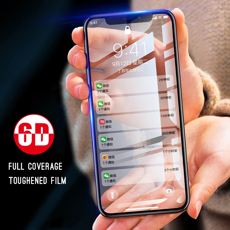  6D Volle Abdeckung Gehärtetem Glas Für iPhone 7 7 Plus 6 s 6 Plus 8 X Screen Protector 4D 5D gekrüm