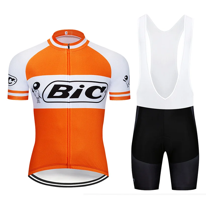 2019 البرتقال الدراجات 9D هلام مجموعة MTB جيرسي غطاء دراجة جاف سريعة دراجة الملابس BIC ارتداء رجل قصيرة مايوه في Culotte