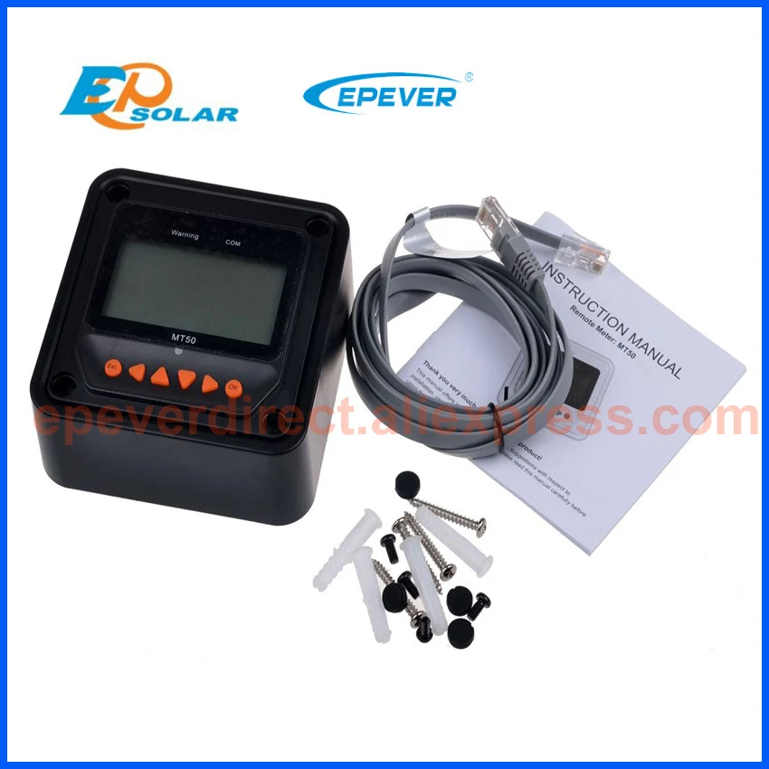 

MT50 remote meter in black or white color choices Epsolar EP tracer series solar controller