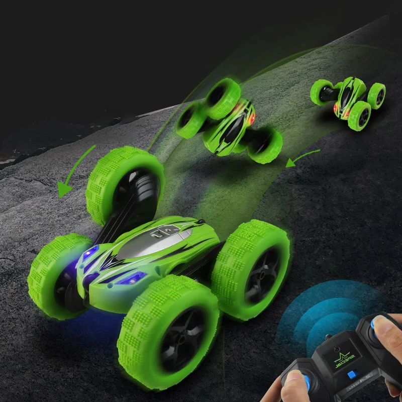 funtogethe RC Car 2.4G Stunt Drift Deformation Buggy Car Rock Crawler Roll Car 360 Degree Flip Kids Robot RC Cars Toys for Gifts