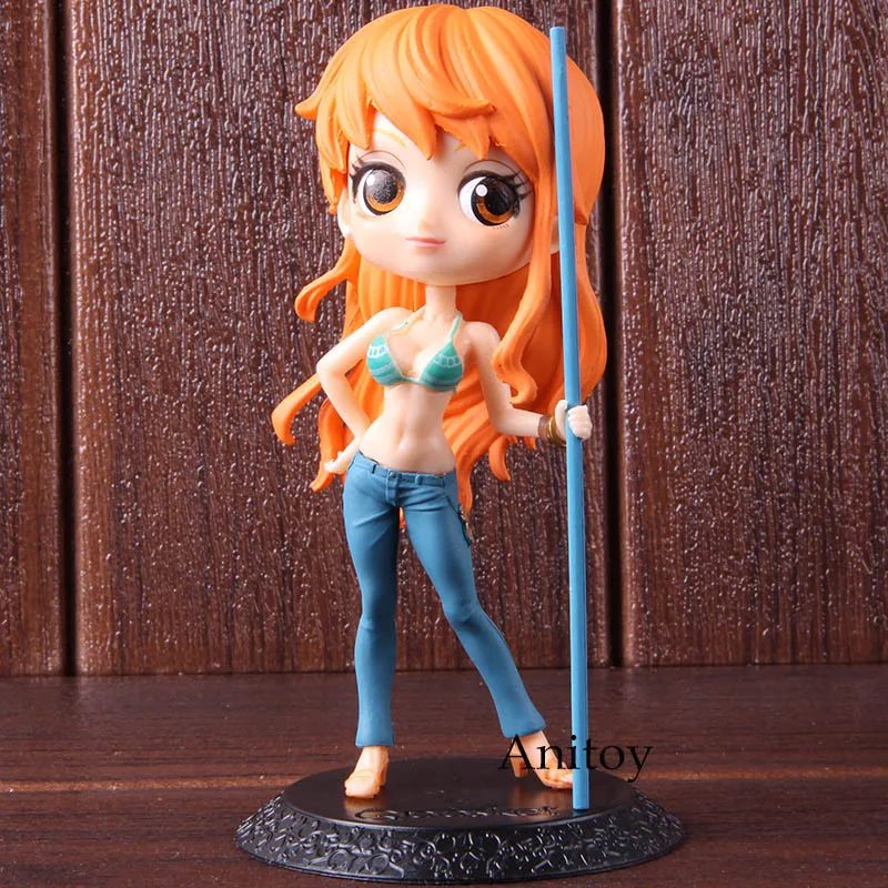 

Q Posket Anime Action Figure One Piece Nami Q Version Collectible Model Toy