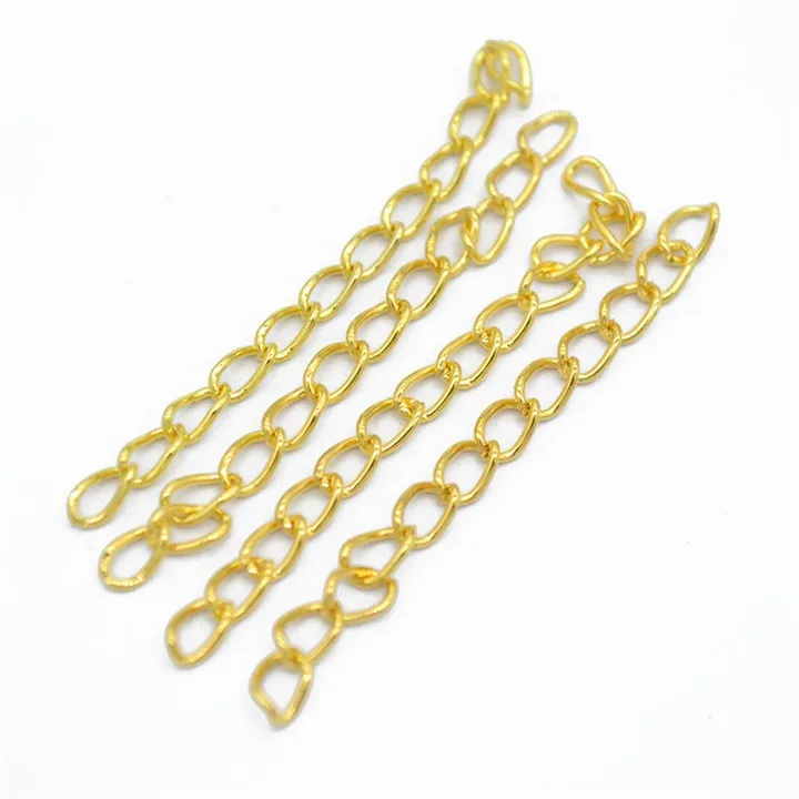 3 100pcslot Tail Chains For Diy Jewelry 5cm Necklaces Extension Chain Silver  Jewelry Fndings Chain For Bracelet Diy Accessories 30