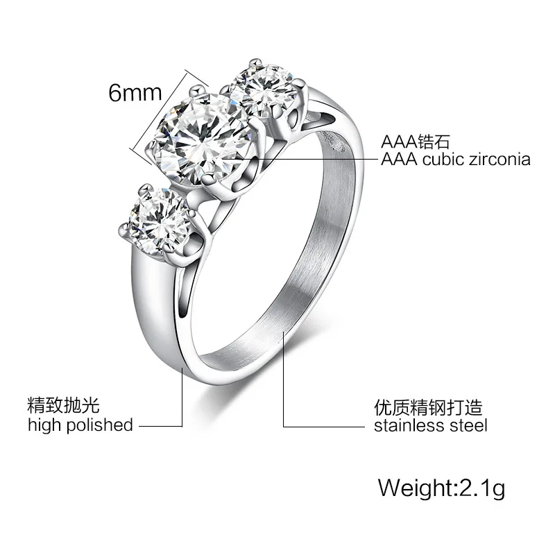 

Hot Sale Three Cubic Zirconia Engagement Rings