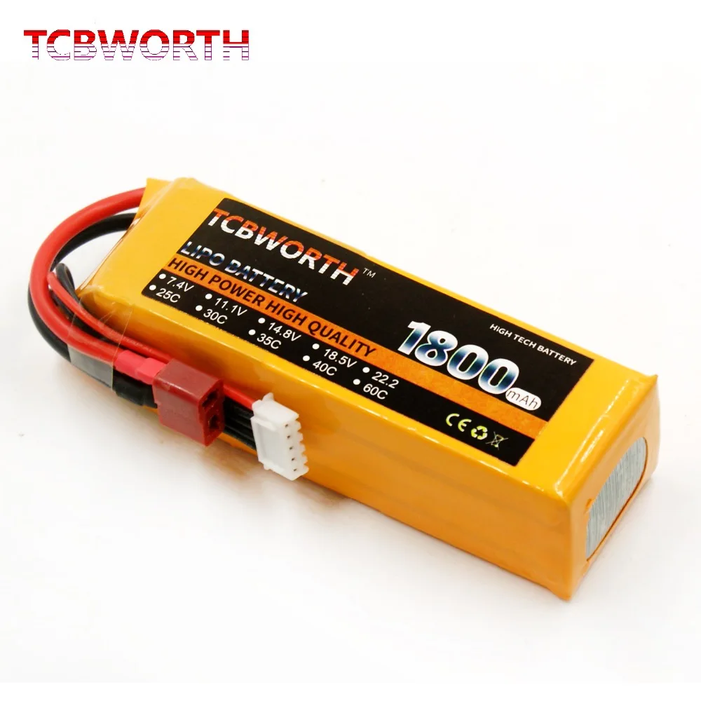 TCBWORTH 4S RC Lipo батарея 14,8 V 1800mAh 30C-60C для радиоуправляемого самолета дрона самолета RC LiPo батарея 4S 14,8 V Li-Po Батареи AKKU