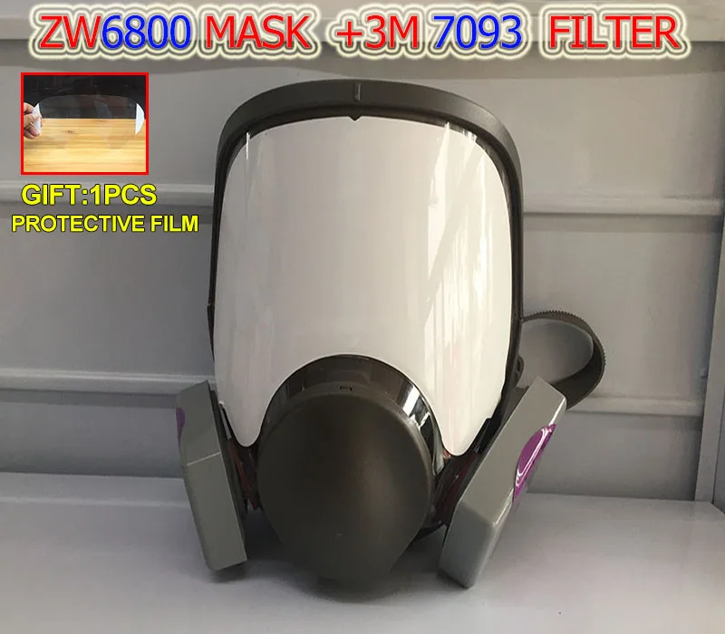 

1PCS ZW 6800 Breathing mask + 2PCS 3M 7093 filter P100 particulate matter Respirator gas mask For dust Smoke Breathing mask