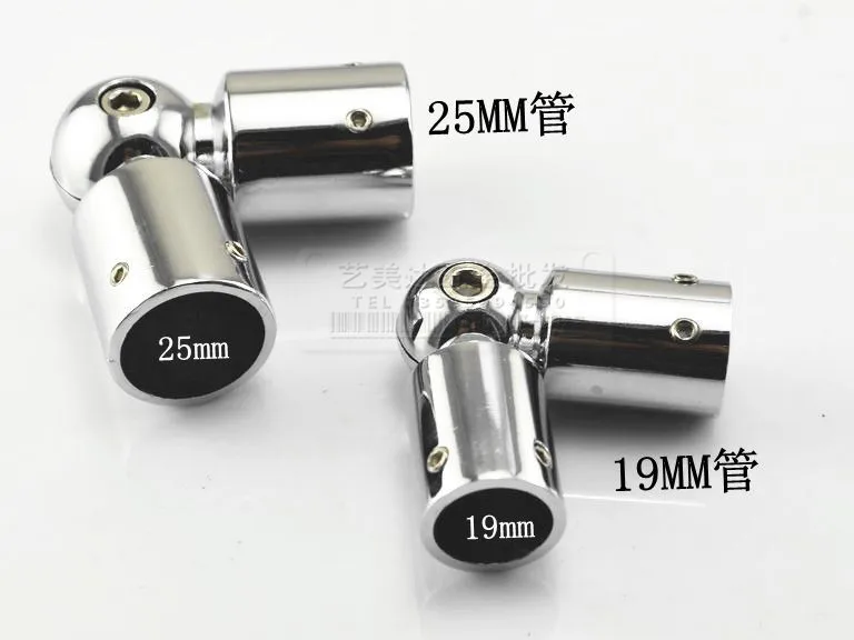 

2 Pcs Stainless Steel tube connector 19/25 mm tube Shower room parts rod head glass brace strut glass clip pipe connecting