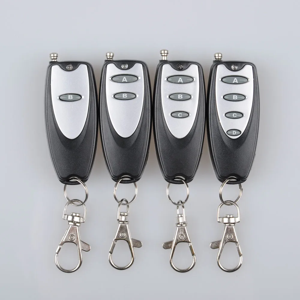 

RF Radio Remote Controller Black Transmitter 315/433MHZ 1/2/3/4 Button Remote Transmitter ZAB-1/2/3/4