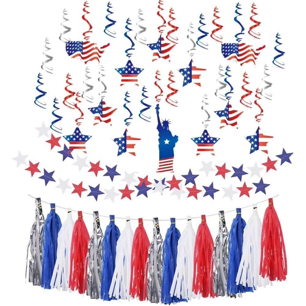 

Fourth Of July Party Supplies Red Blue White 4th Of July Decorations American Independence Day Party Decorations Party Backdrop