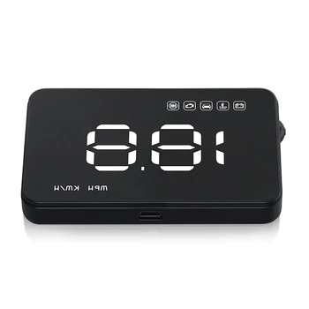

1SET Car Hud Head Up Display Universal Speedometer Over-speed Alarm Digital Car-styling Car Speedometer Windshield Black