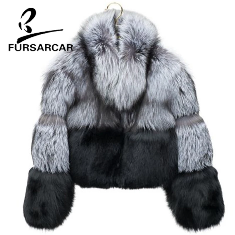 Новая стильная шуба FURSARCAR из натурального меха для женщин роскошная теплая