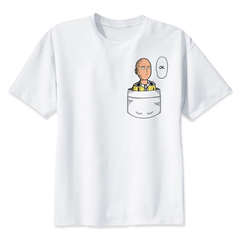 Мужская футболка one punch man saitama летняя с забавным принтом японского аниме модные