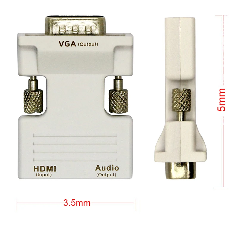 Amkle HDMI в VGA адаптер конвертер HDMI Женский в VGA Мужской Аудио Кабель видео конвертер 1080P для ПК ноутбук ТВ монитор проектор