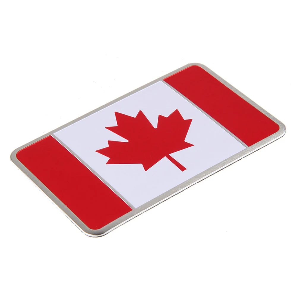 Car Aluminum Sticker Auto Canada Flag Emblem Badge Decal for Ford RAM