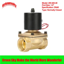 DC12V/24 V/AC110V/220 V 2 way 2 Позиция 1,5 ''порт водный и воздушный дизель газ низкого вязких жидкостей нормально закрытый электромагнитный клапан 12 v