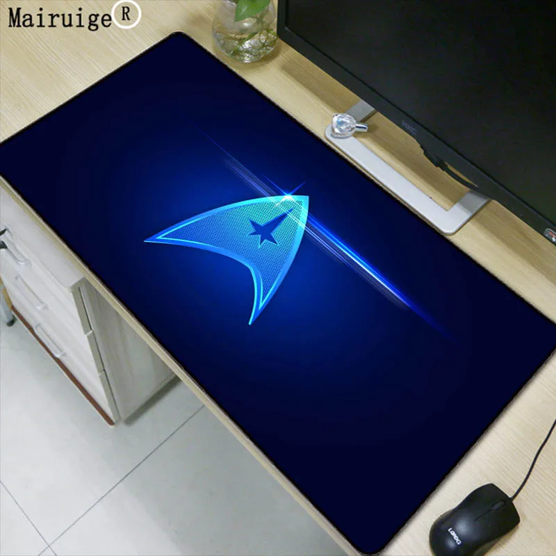 

Mairuige Star Trek Logo Mouse Pad Mat XL Large Gaming Mousepad Mouse Gamer Professional Anti-slip Gamer Mouse Mat with Lock Edge
