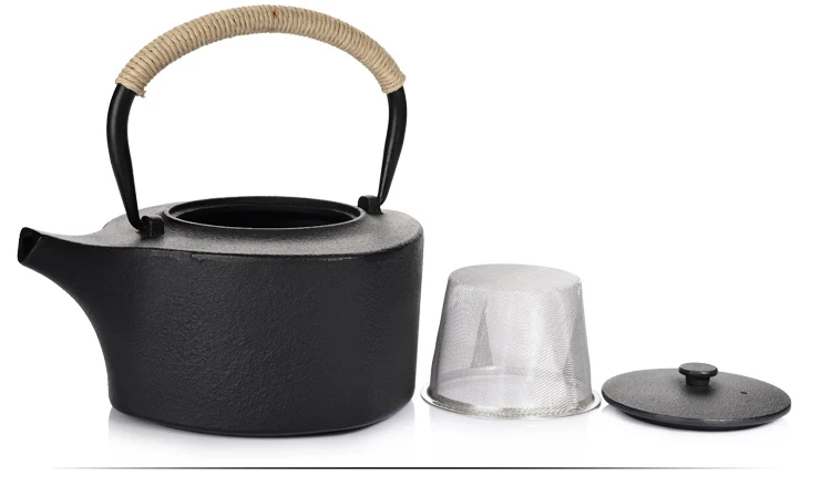 Горячая чугунный чайник Набор японский чайник Tetsubin Чайник Посуда для напитков инструменты кунг-фу ситечко из нержавеющей стали чайник 1.25L