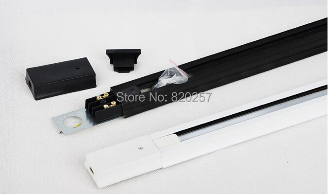 

wholesale 1Meter tracklight rail for track lighting fixture, 2 wire 6pcs/lot Black,White,Silver aluminum track rail