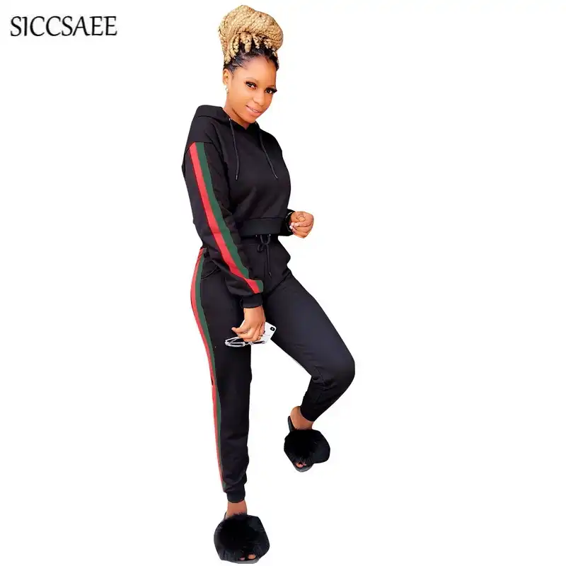 black tracksuit outfit