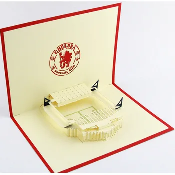 

Cubic life stereo Chelsea football field 3D card creative business gift travel card customization