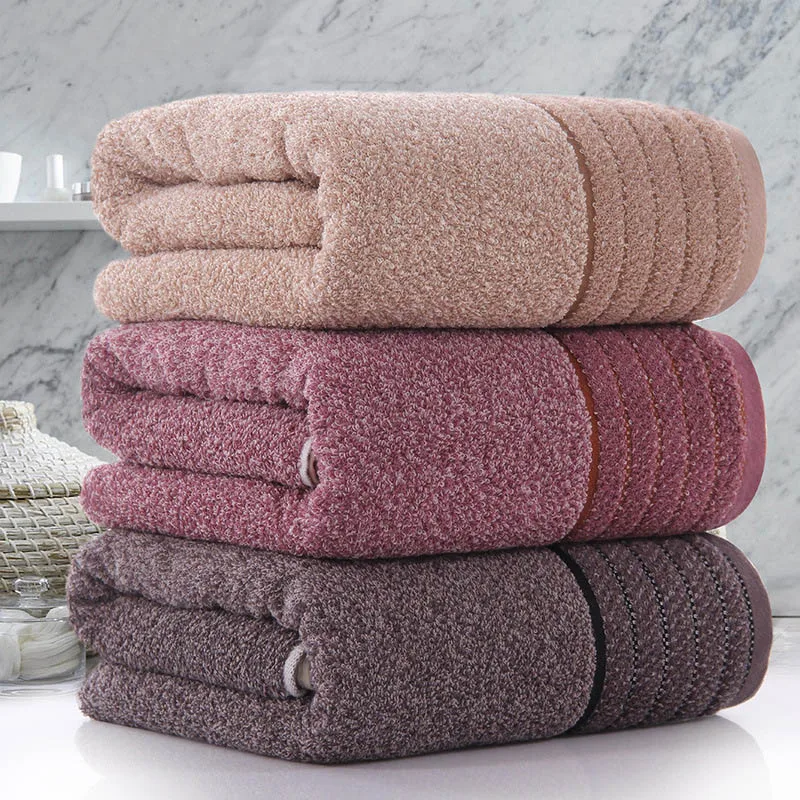 

Cotton Dark AB Yarn Satin Bath Towel Adults Super Soft High Absorbent 70*140 Thick Big Bathroom Towels Quick-Drying Beach Towels