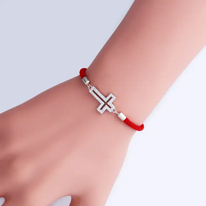 Blessed Cross Bracelet CZ Stone Infinity Cross Bangle Gift for Her