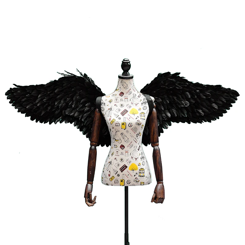 

addults and children' Cute shootings props white angel wings nice black fairy wings Children' Day Wedding Engagement deco props