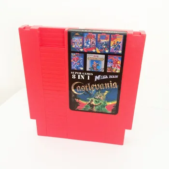 

Rare Game 8 In 1 Mega Man 1/2/3/4/5/6 Castlevania 1/2 72 Pin 8 Bit Game Card