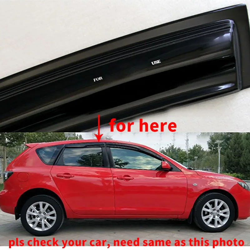 4x For Jeep Compass 2007-2010 Sun Rain Wind Smoke Window Visor Vent Door Visors