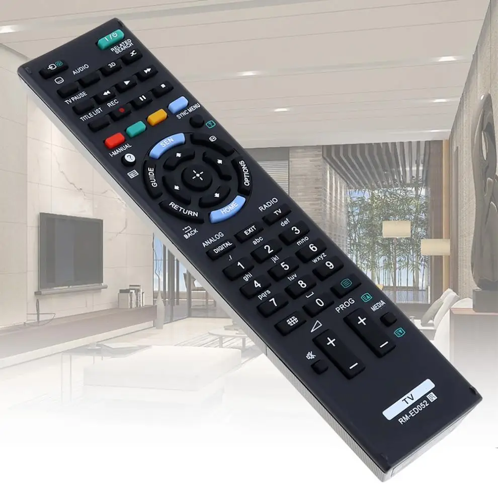 

RM-ED052 TV Remote Control Replacement Support 2 x AAA Batteries with Long Transmission Distance for Sony RM-ED052 / RM-ED050
