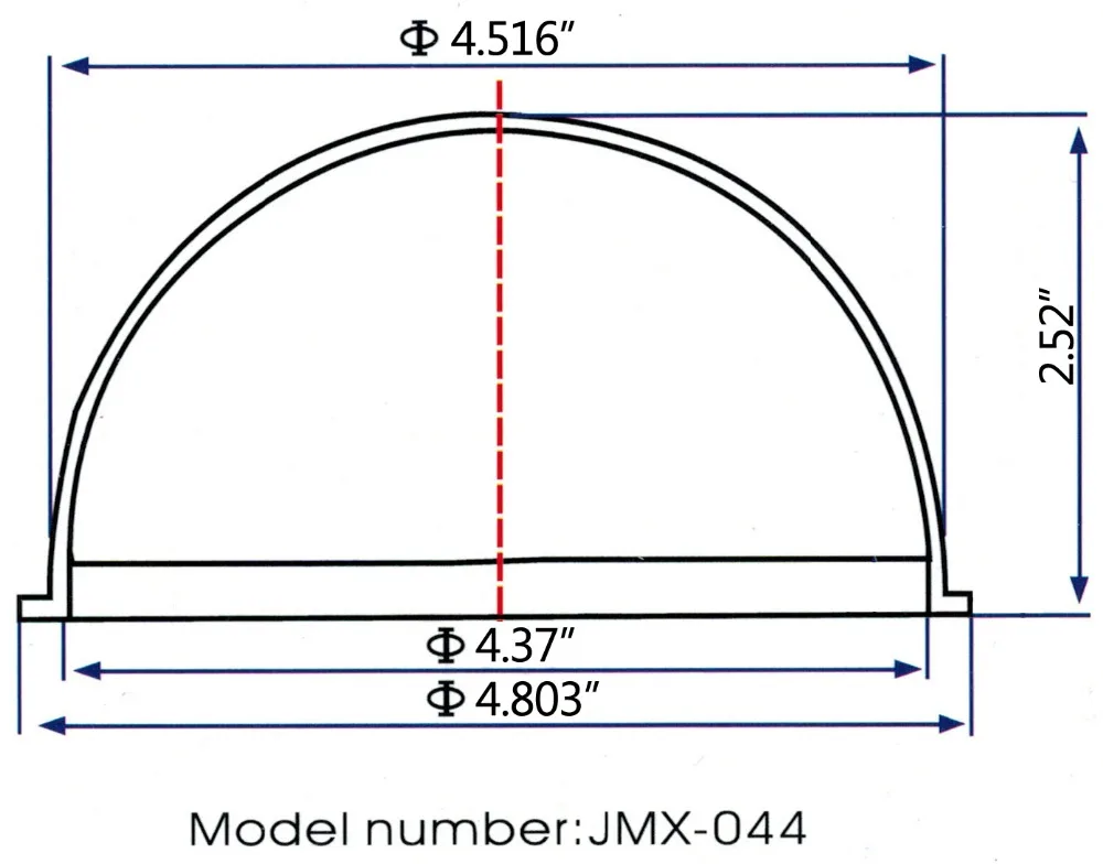 JMX 4.4 INCH Acrylic Indoor / Outdoor CCTV Replacement Clear Camera Dome Housing Security Dome Camera Housing security camera cover