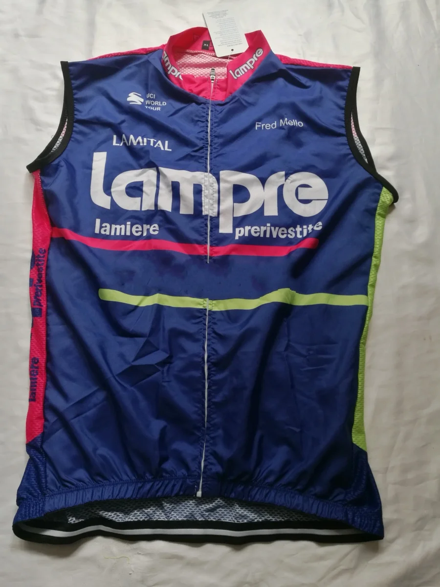 Pro team red lampre windvest велосипедный ветронепроницаемый ветрозащитный жилет