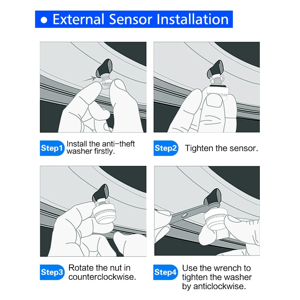 Careud Tpms Авто беспроводная система контроля давления в шинах Солнечная энергия цифровой ЖК-дисплей цветной дисплей с 4 датчиками